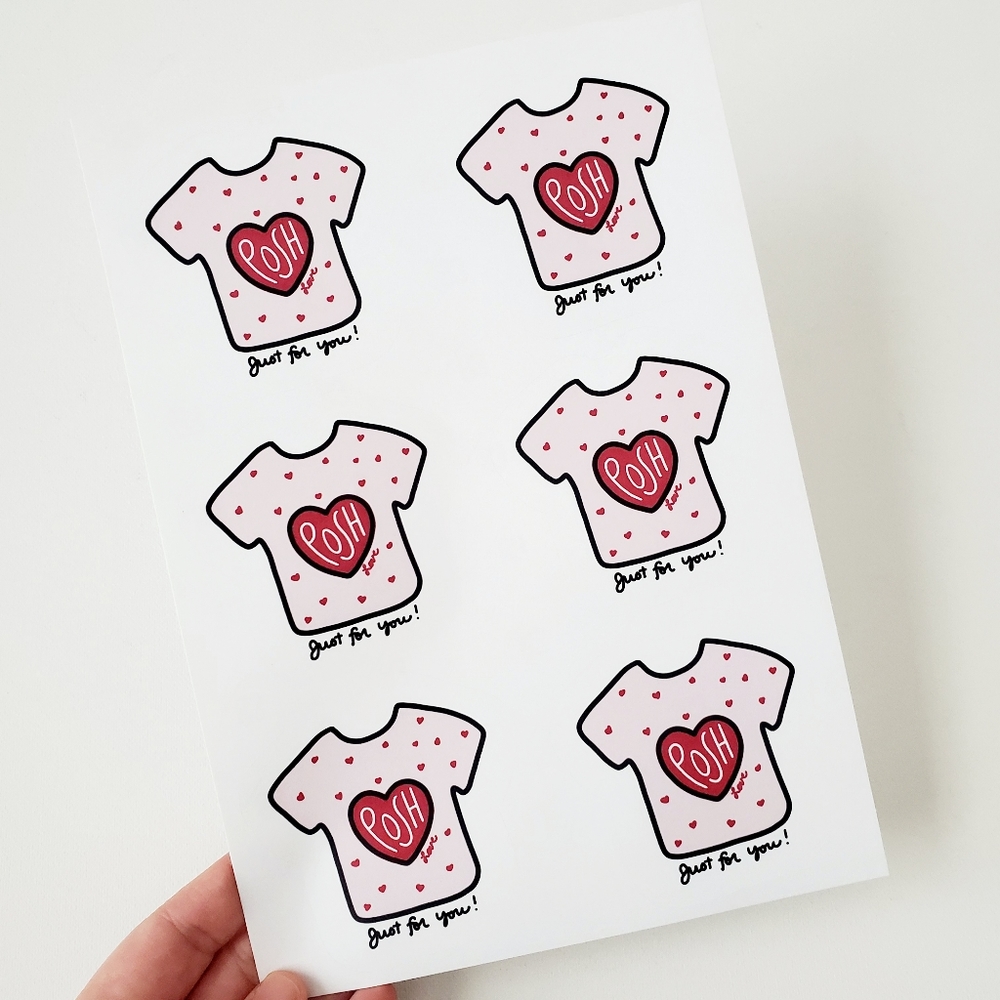 LB047 Posh Love T-shirt Sticker [Price Firm] - Picture 5 of 9